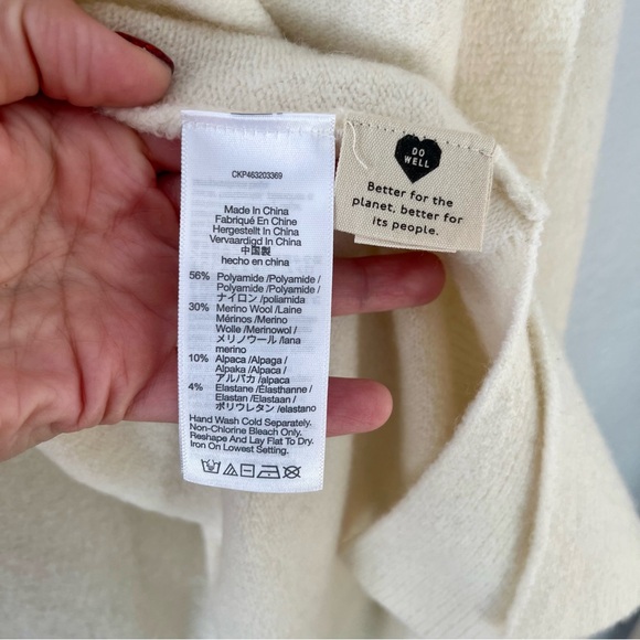 Madewell Cozy Walker Merino Alpaca Blend open cardigan sweater Size Medium - Picture 9 of 13